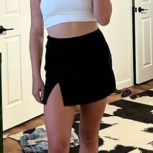 Reformation silky skirt with leg slit